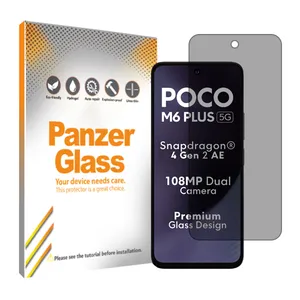 Panzer Glass Resistant model privacy screen protector suitable for Xiaomi Poco M6 Plus 5G mobile phone