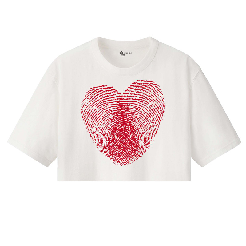 کراپ‌تاپ آستین کوتاه زنانه مدل قلب