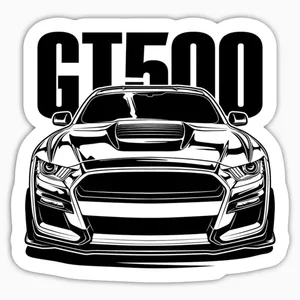 استیکر لپ تاپ و موبایل بووم طرح ماشین مدل GT500 کد KT75