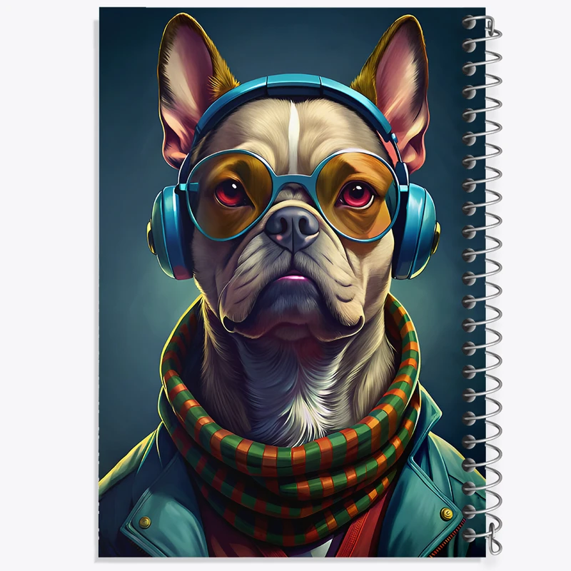 دفتر شطرنجی 50 برگ خندالو طرح سگ (Dog) کد F7082