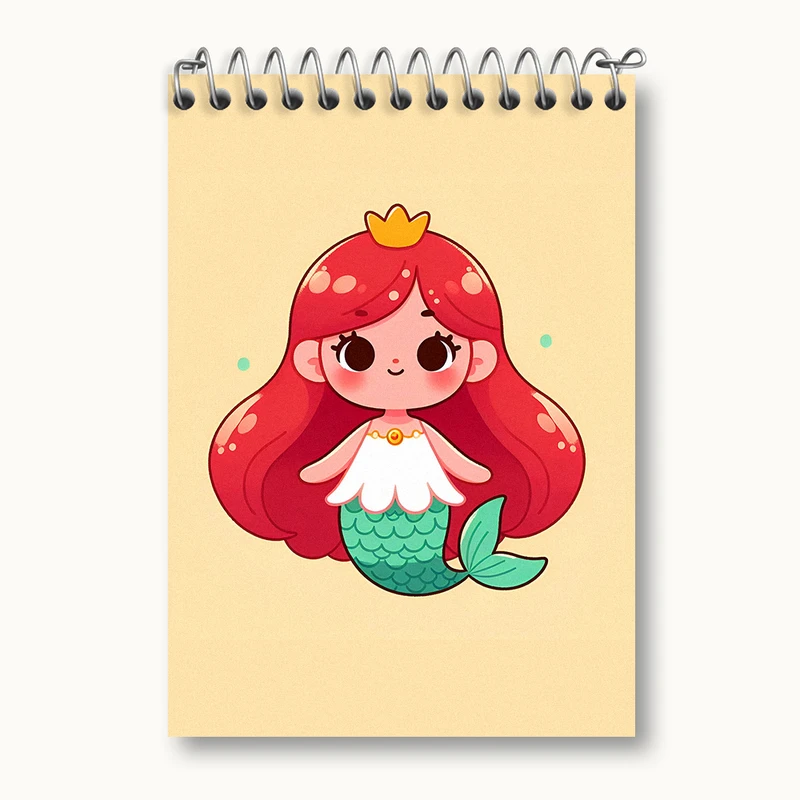 دفتر یادداشت 50 برگ خندالو طرح پری دریایی کد N3323