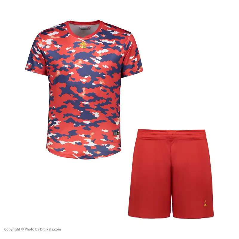 ست تی شرت آستین کوتاه و شلوارک ورزشی مردانه پانیل مدل 1109R