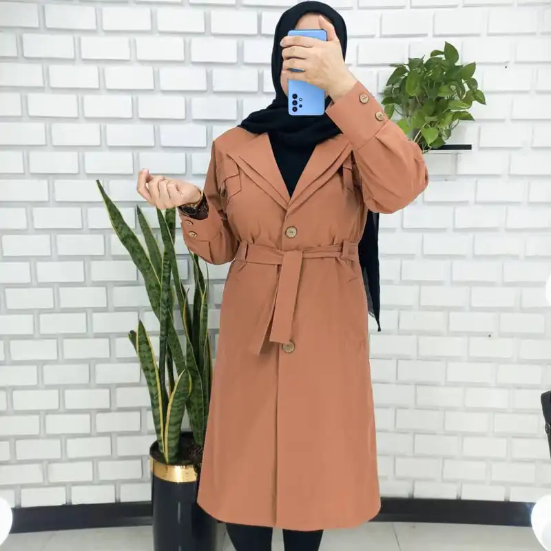 بارانی زنانه مدل 859 رنگ روناسی