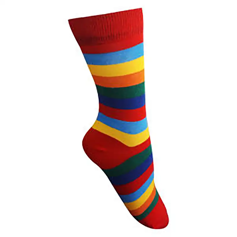 جوراب ساق دار پسرانه مدل راه راه کد 55