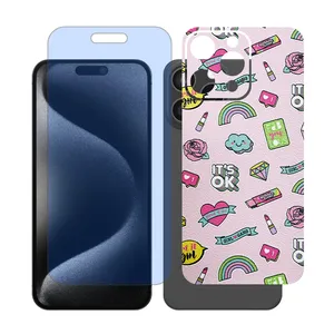Glass Together model blue cut screen protector Suitable for Apple iPhone 16 Pro Max mobile phone with back cover sticker