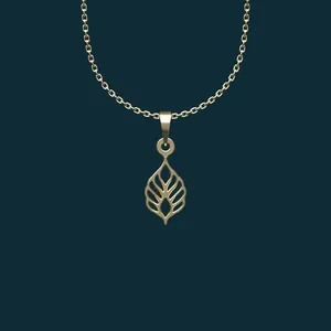 گردنبند طلا 18 عیار زنانه مدوپد مدل هندسی کد BB2-1-1075