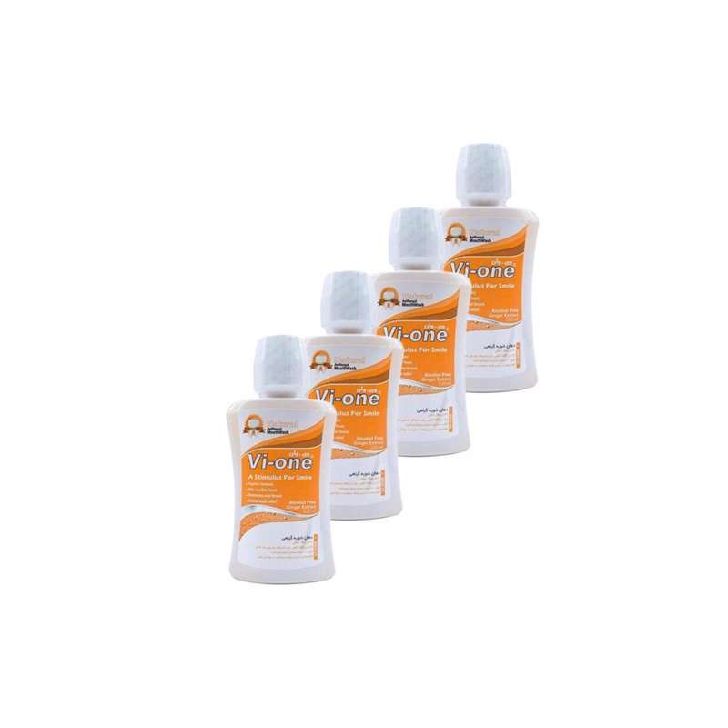 دهان شویه وی وان مدل Natural حجم 330 میلی لیتر مجموعه 4 عددی