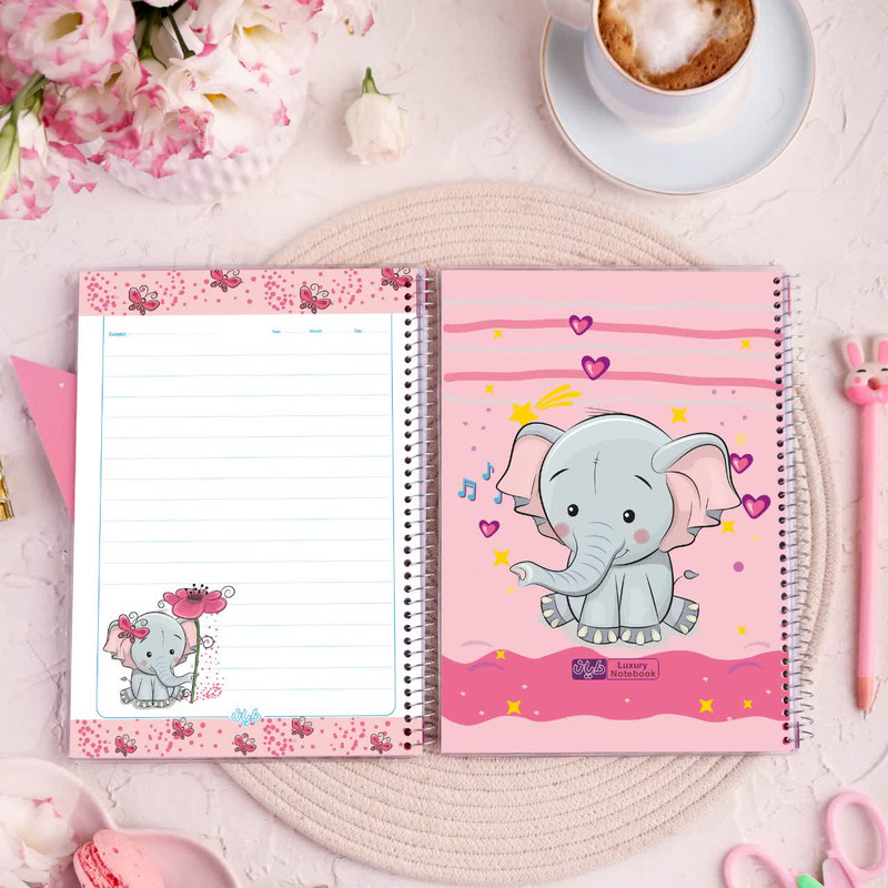 دفتر مشق 50 برگ دایان مدل حاشیه دار کیوت کد 54642 بسته 4 عددی