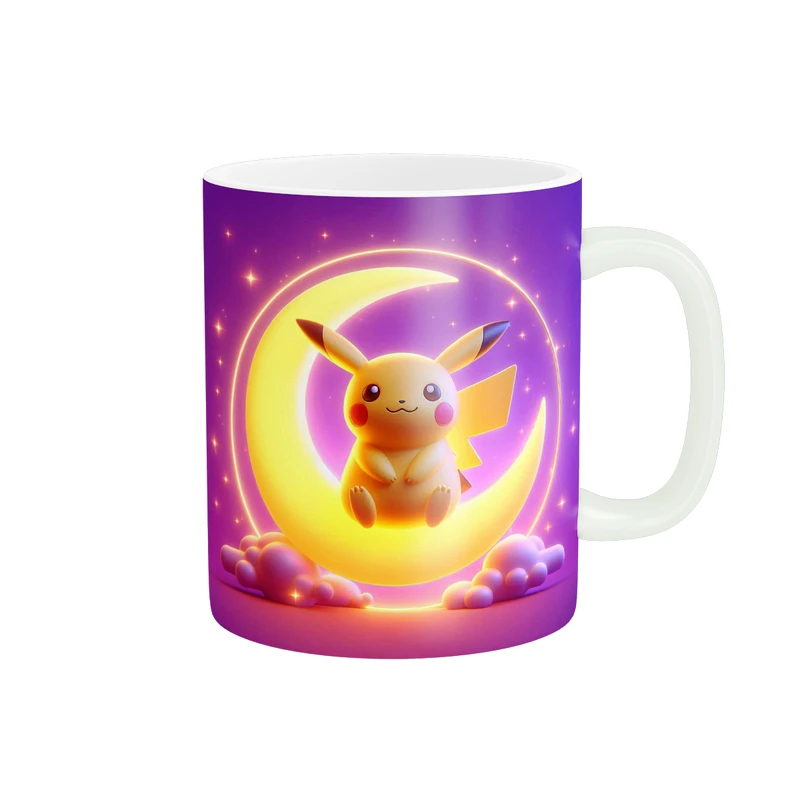 ماگ پاد آفرین طرح پیکاچو مدل ماه و اسمان کد 53