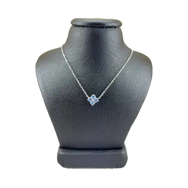 گردنبند نقره زنانه مدل مجلسی تمام سنگ کد 5487452021