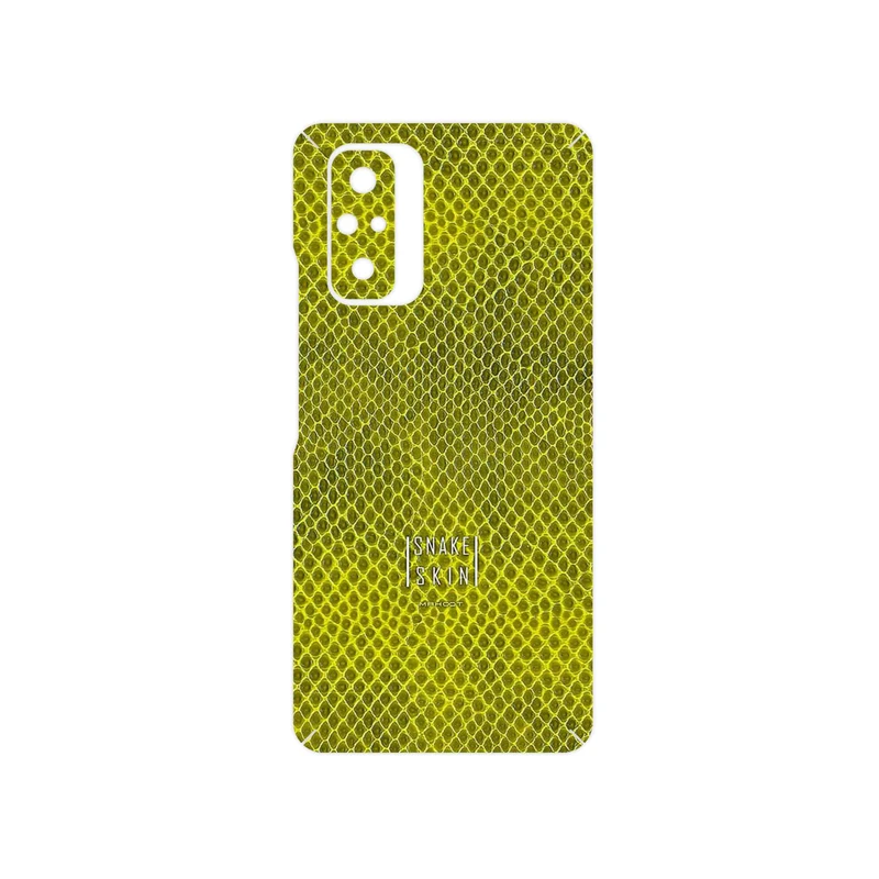 برچسب پوششی ماهوت مدل Yellow Snake Skin مناسب برای گوشی موبایل شیائومی Redmi Note 10 Pro