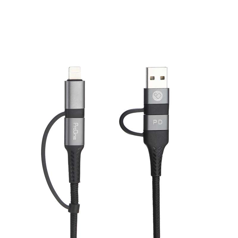کابل تبدیل USB / USB-C به لایتنینگ / USB-C پرووان مدل PCC395PD طول 1 متر
