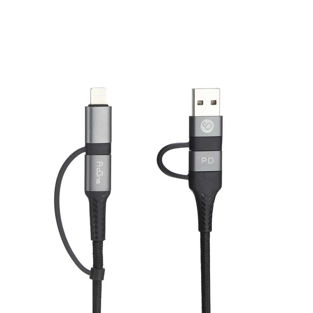 کابل تبدیل USB / USB-C به لایتنینگ / USB-C پرووان مدل PCC395PD طول 1 متر