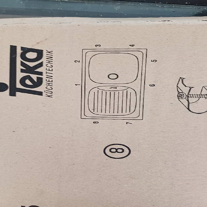 سینک ظرفشویی استیل توکار یک لگنه تکا مدل EBM 45 - CN Art - Nr86295