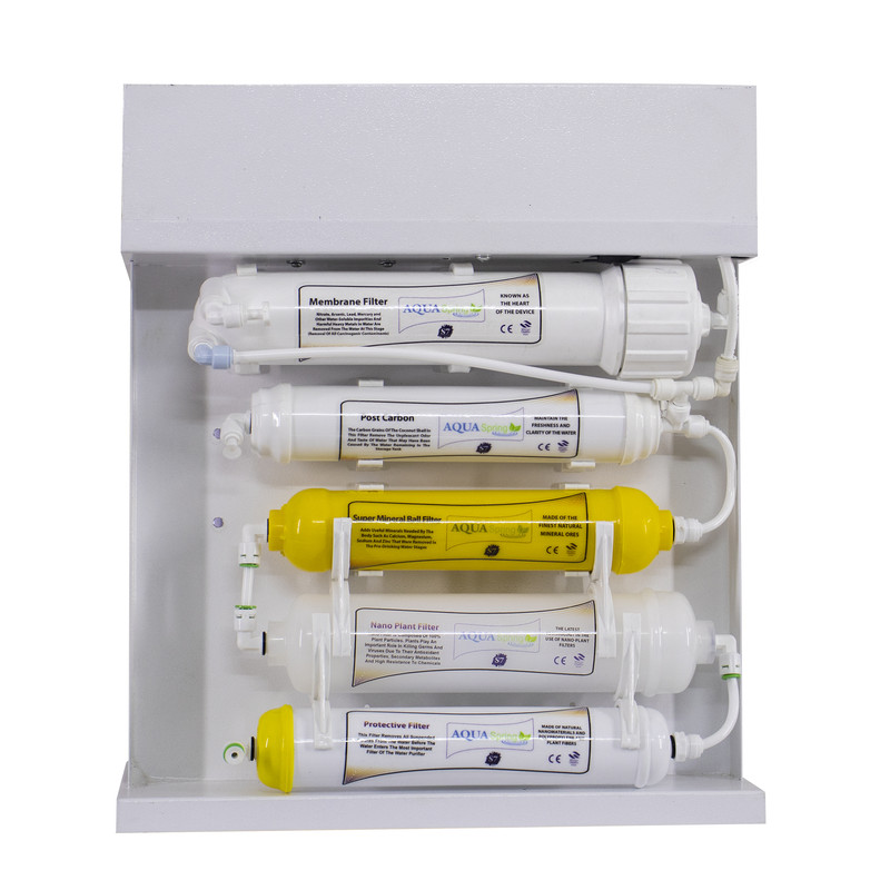 دستگاه تصفیه کننده آب آکوآ اسپرینگ مدل RO-S7-WZ 7011 به همراه کیت نشتی و فیلتر مجموعه 3 عددی