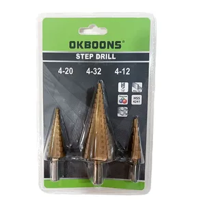 مته کاجی پله ای اکبونس مدل OKBOONS مجموعه 3 عددی