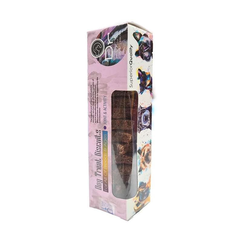 غذای تشویقی سگ دکترفود مدل بیسکویت طرح Joint & Activity وزن 100 گرم