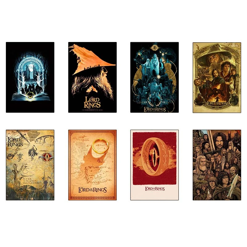 پوستر کارنيکا طرح ارباب حلقه‌ها Lord of the Rings کد 99950 مجموعه 8 عددی