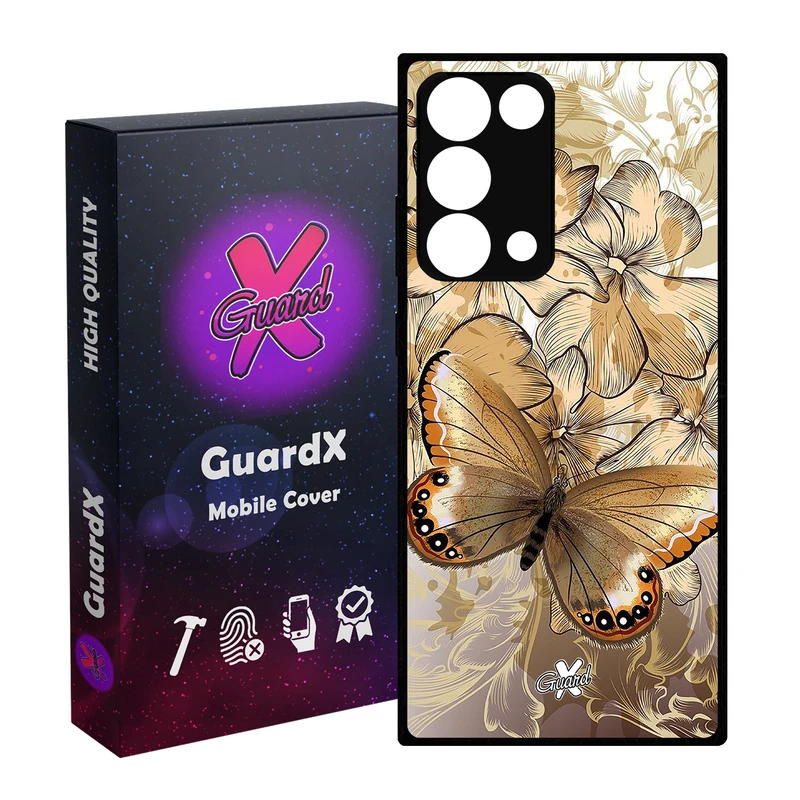 کاور گارد ایکس طرح پروانه مدل Glass10272 مناسب برای گوشی موبایل سامسونگ Galaxy Note 20