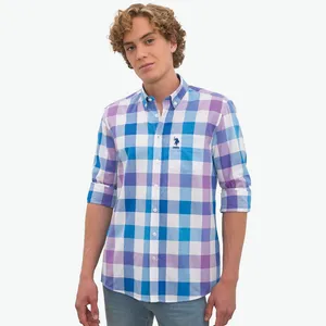 پیراهن آستین بلند یقه برگردان مردانه یو اس پولو مدل 50219626