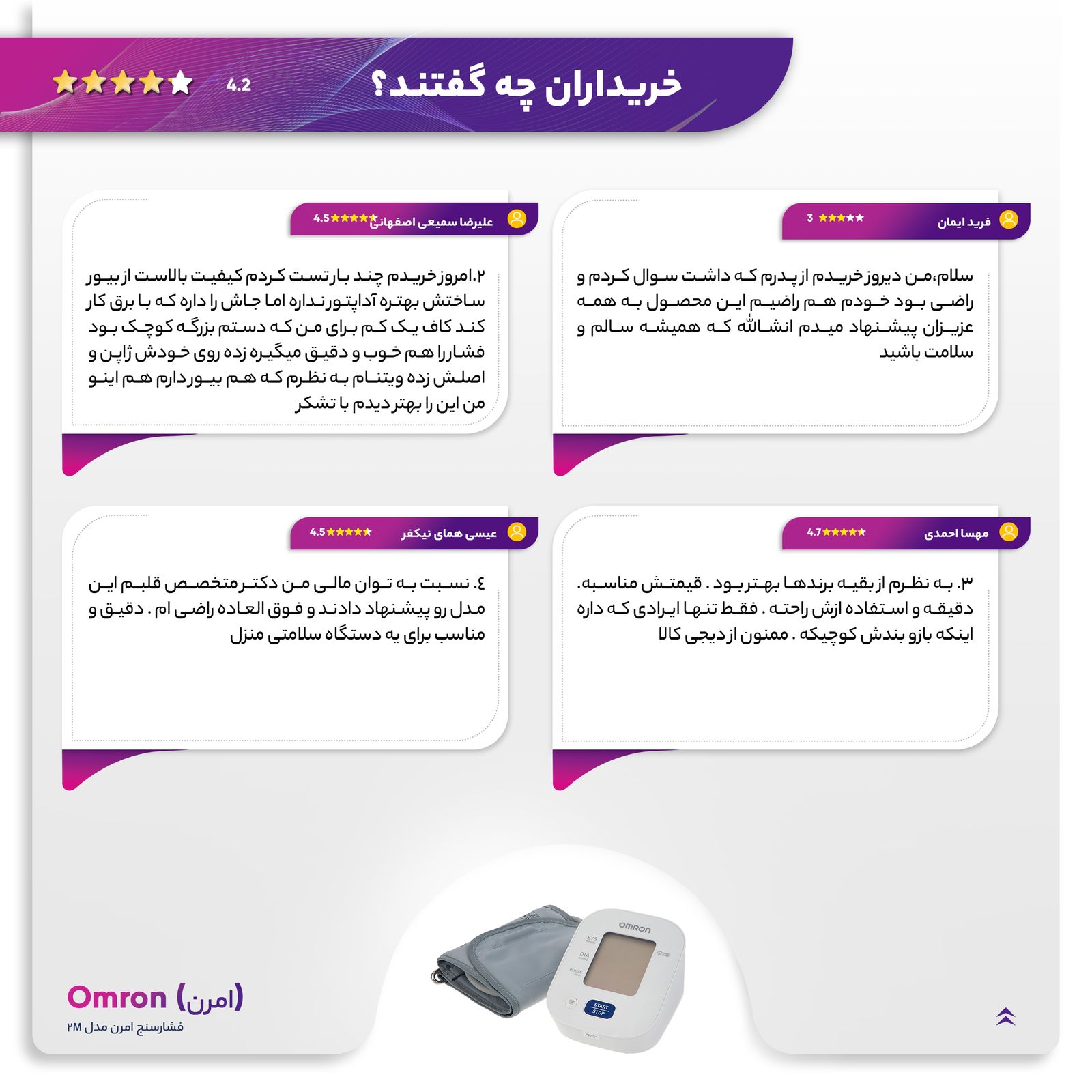 فشارسنج دیجیتال امرن مدل M2 -  - 3