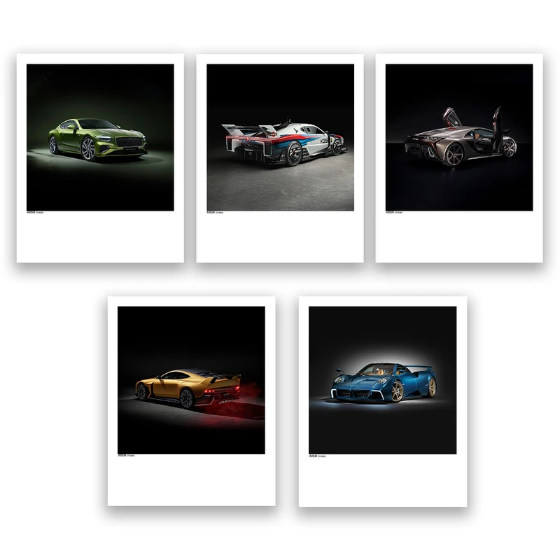 آویز تزیینی عرش مدل فانتزی ماشین اسپرت کد Asa1306 مجموعه پنج عددی