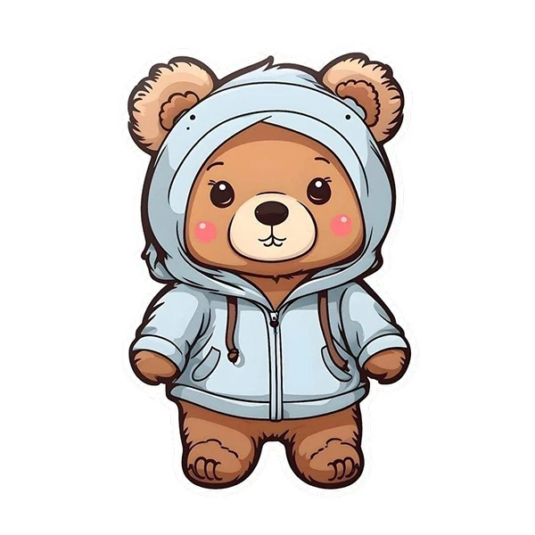 استیکر پارچه و لباس پاد آفرین طرح کارتونی خرسی کد 5418