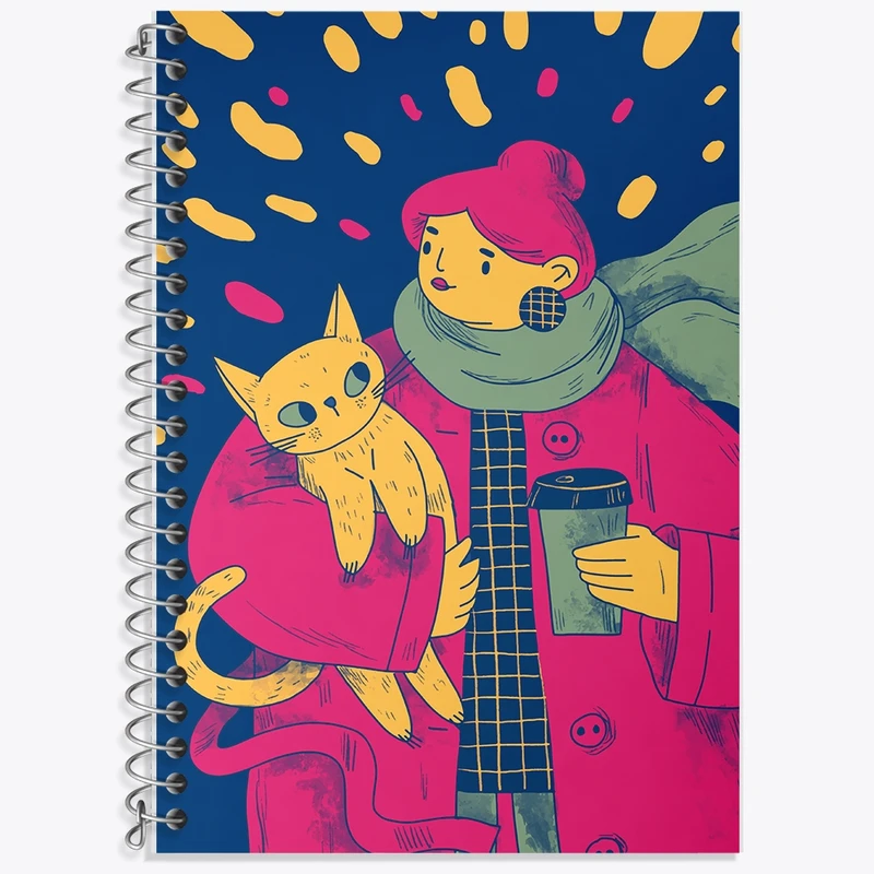 دفتر زبان 50 برگ خندالو مدل دو خط طرح دخترانه کد F1455