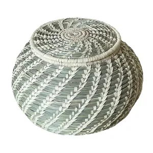 سبد کپو بافی مدل گندم زار طرح خمره