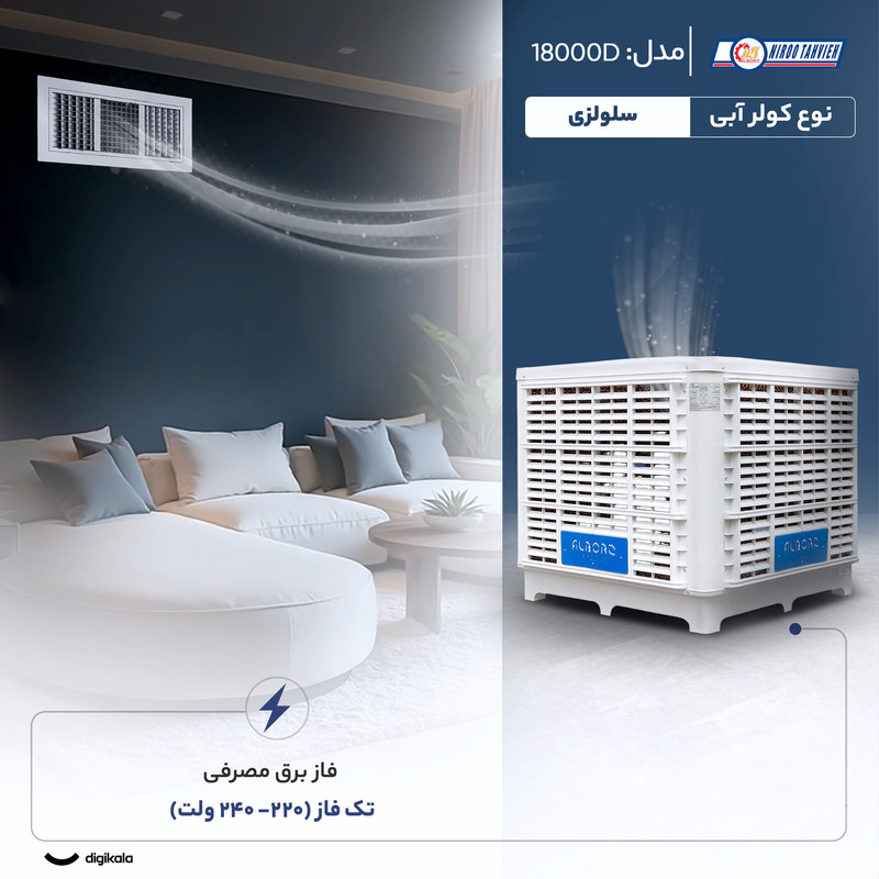 کولر آبی سلولزی 18000 نیرو تهویه البرز مدل 18000D