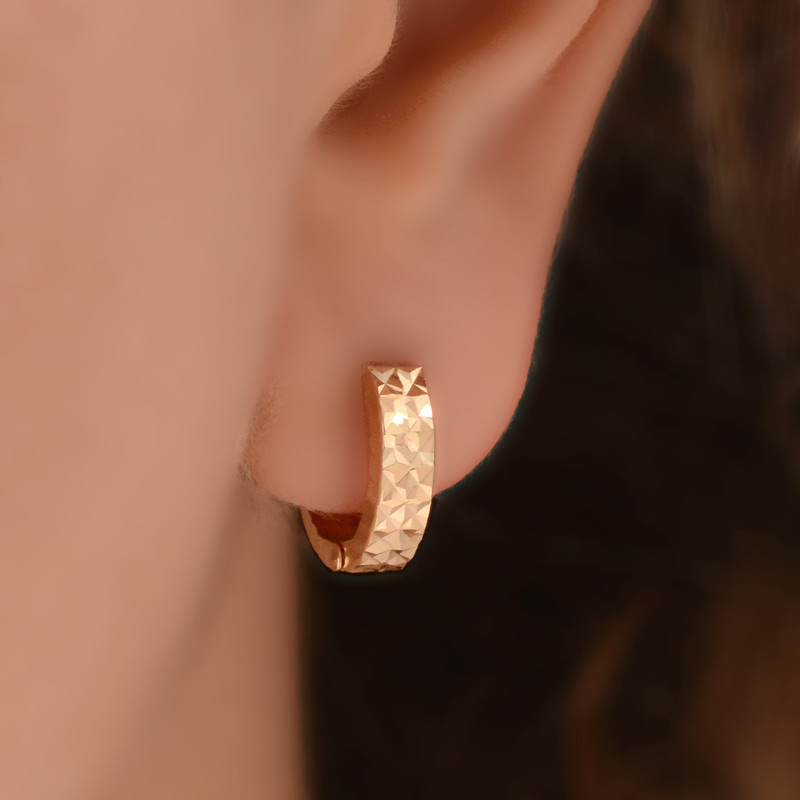 گوشواره طلا 18 عیار زنانه طلای مستجابی کد 06 - 3
