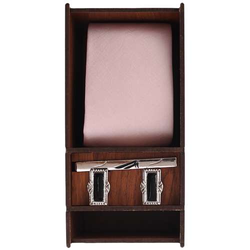 ست کراوات و گیره کراوات و دکمه سردست مردانه مدل PJ-109532