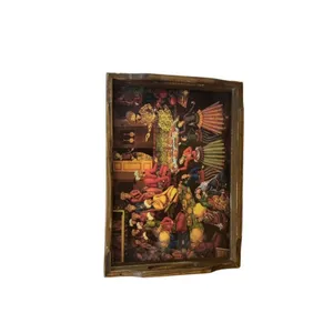 سینی چوبی مدل si4h4