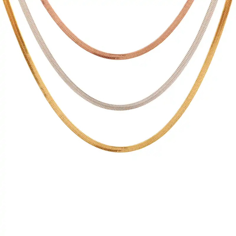 گردنبند زنانه مدل هرینگبون کد N3526