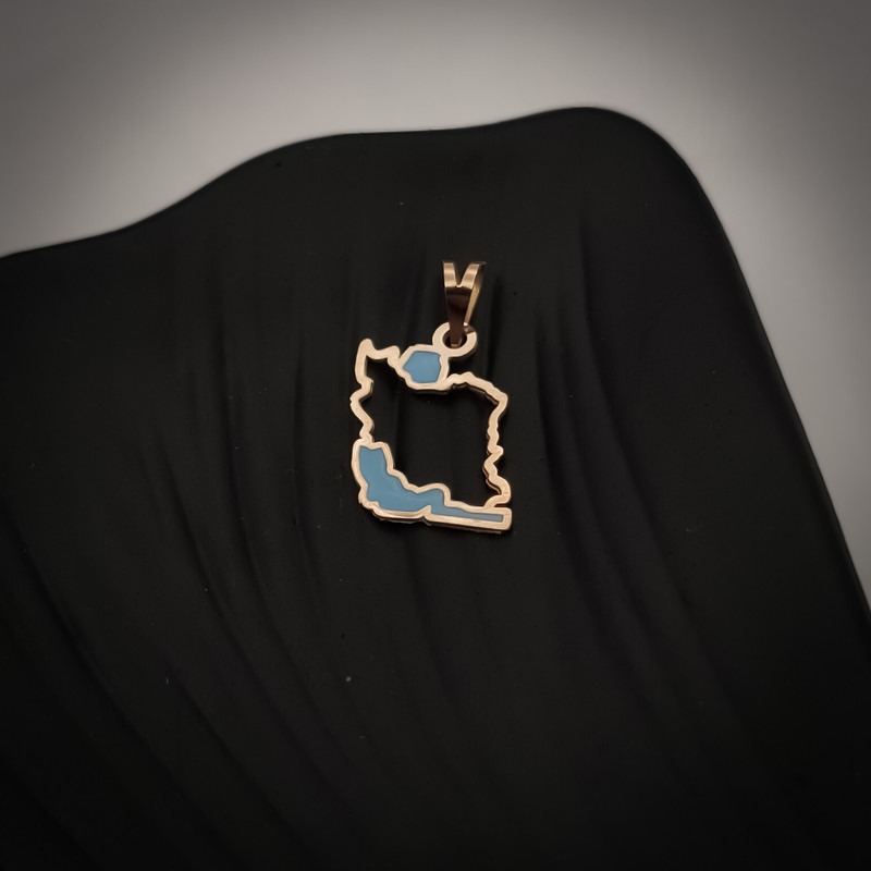 آویز گردنبند طلا 18 عیار دخترانه ناریا طرح ایران کد SH5