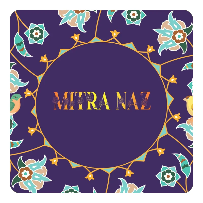 مگنت کاکتی طرح اسم میتراناز mitra naz مدل گل و بلبل کد mg15498