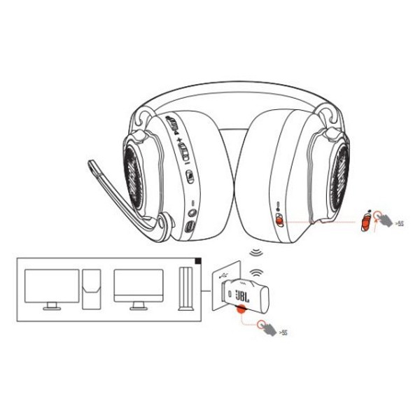 هدست مخصوص بازی بی سیم جی بی ال مدل Quantum 610 wireless gaming 
