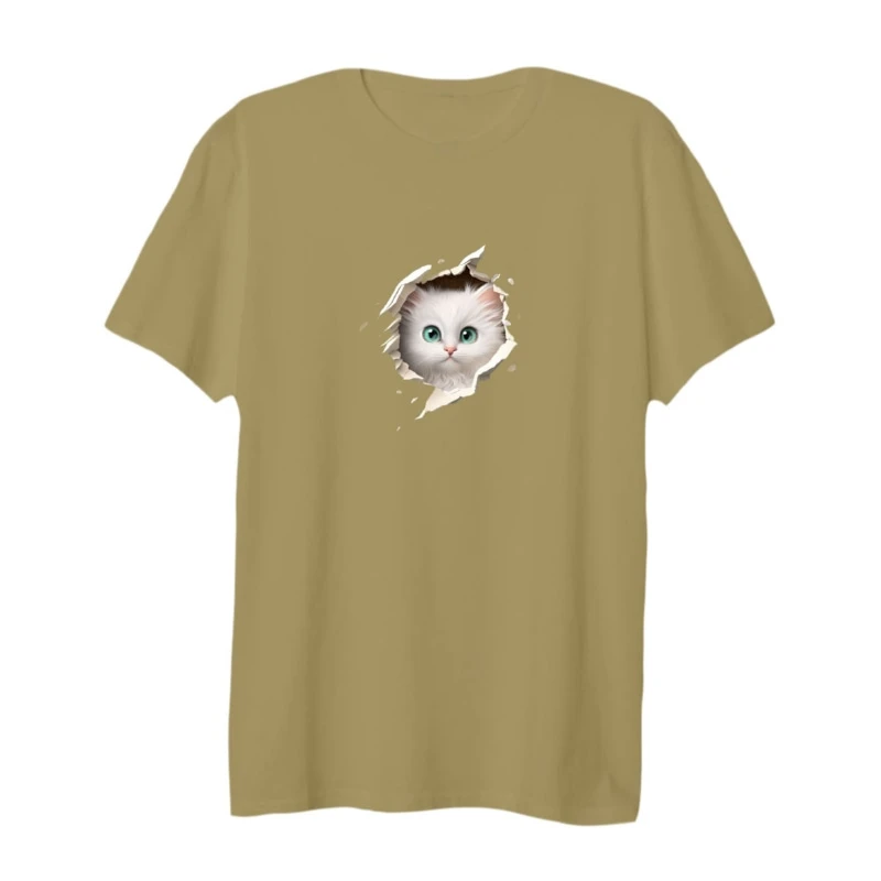 تی شرت لانگ آستین کوتاه زنانه مدل گربه کد 3