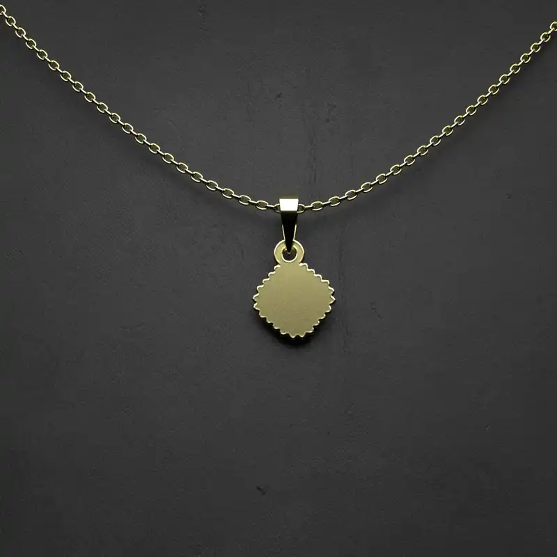 گردنبند طلا 18 عیار زنانه مدوپد مدل هندسی کد AA2-1-1257