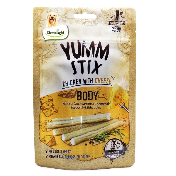 تشویقی سگ دنتالایت مدل YUMM STIX BODY وزن 50 گرم