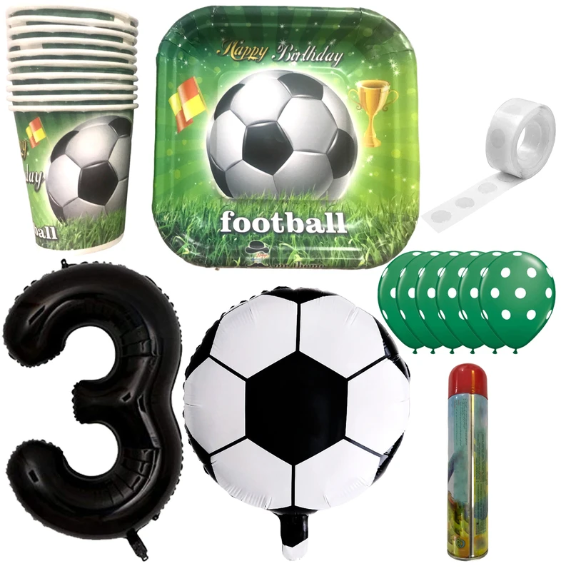 مجموعه 30 عددی تم تولد مستر تم طرح توپ فوتبال پلاس کد 3