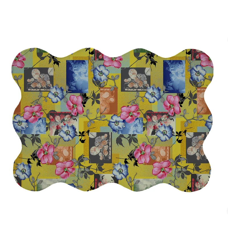 پادری مدل دالبر طرح گل کد 5229 سایز 80x110 سانتی متر