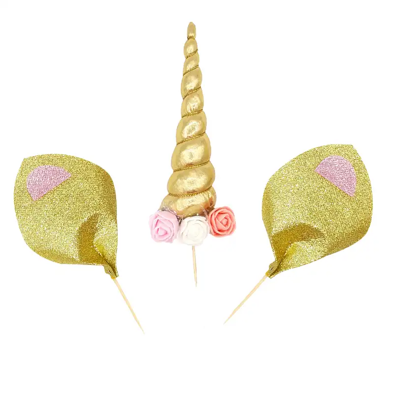 تاپر تزیین کیک مدل یونیکورن کد mk531 مجموعه 3 عددی