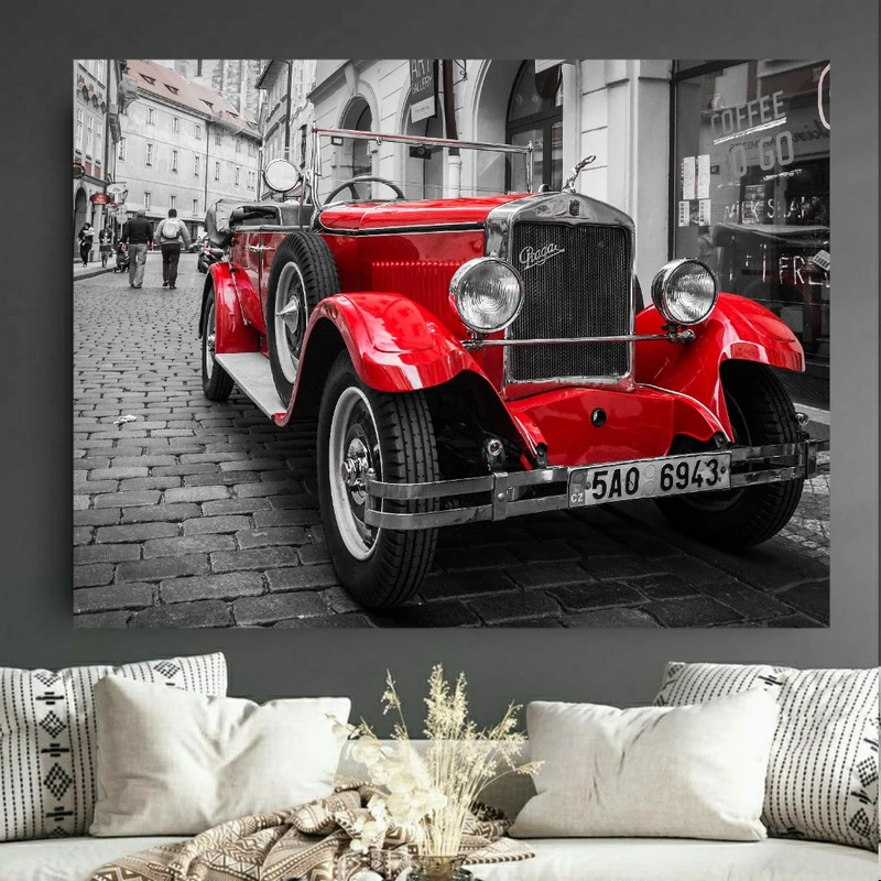 پوستر طرح ماشین مدل کلاسیک کد BK23844