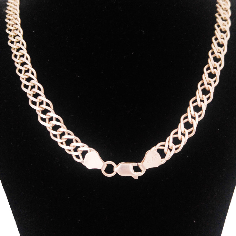 زنجیر نقره مردانه کد dbl043