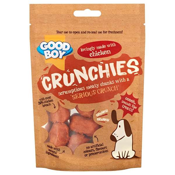 غذای تشویقی سگ گودبوی مدل crunchies chiken وزن 66 گرم