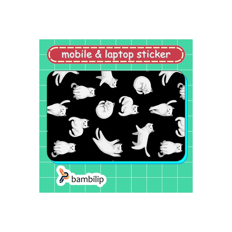 استیکر بامبیلیپ مدل کارت عابر طرح آکروبات گربه ای کد 1869567