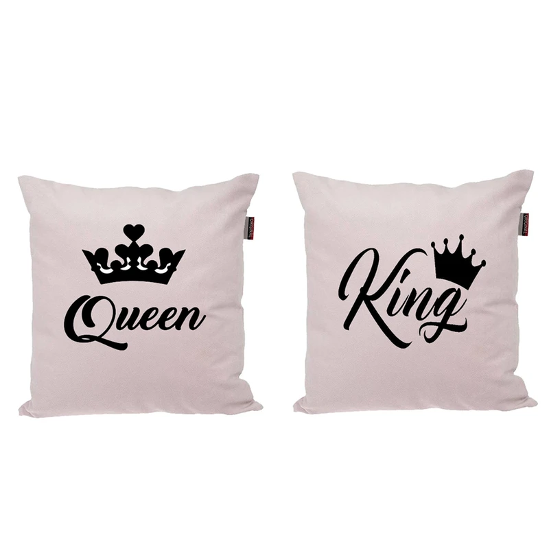 کوسن ناریکو طرح فانتزی مدل ست عاشقانه king ,Queen کد 03 مجموعه دو عددی