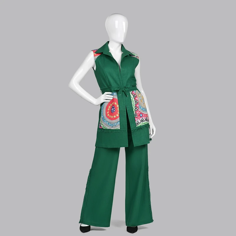 ست وست و شلوار زنانه گره استایل مدل P-150