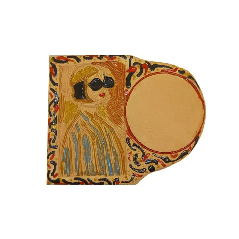 زیرلیوانی سفالی طرح برجسته کد PH02